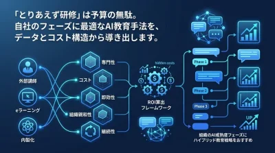 対話型AI活用研修の比較と選び方：「とりあえず実施」を防ぎ費用対効果を最大化するフェーズ別戦略