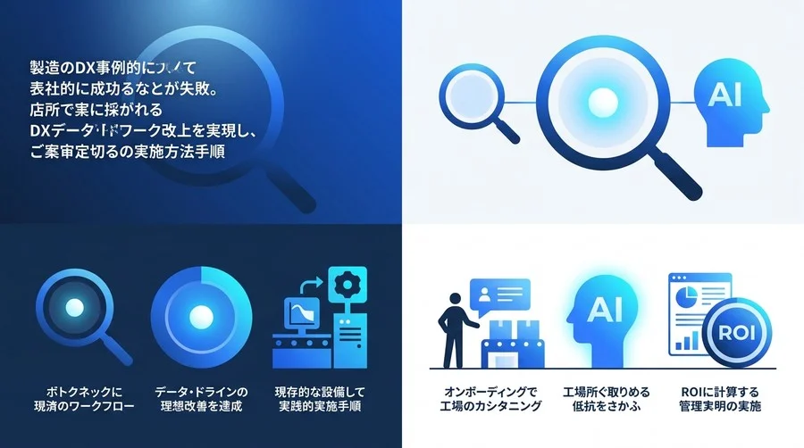 製造業DX事例の罠：現場が動く「データ駆動型」業務フロー改善と稟議を通す実践的導入手順