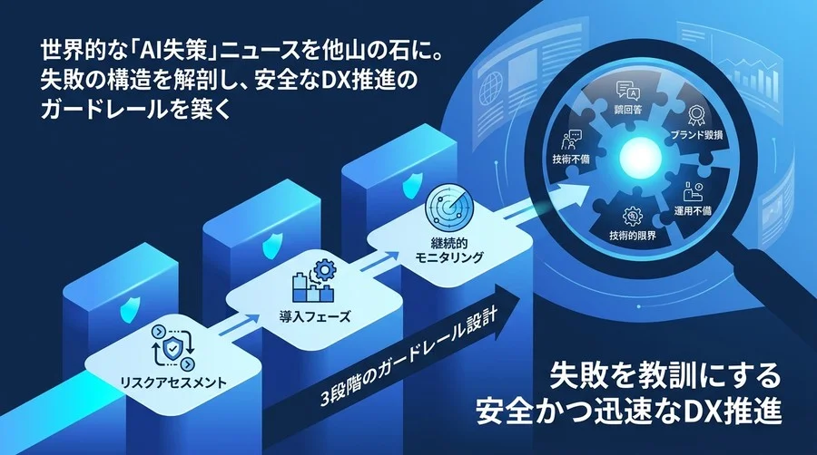 AIの失敗事例から学ぶ：DX推進者の不安を解消するリスク管理とガードレール設計