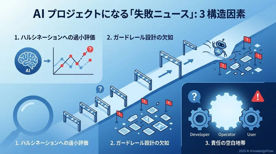 なぜAIプロジェクトは「失敗のニュース」になるのか？3つの構造的要因 - Section Image