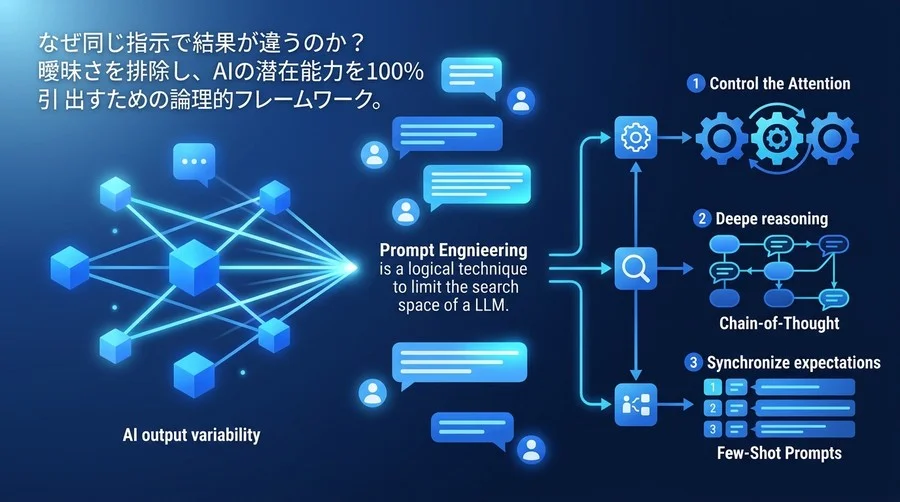 プロンプトエンジニアリング基礎：AIの潜在能力を100%引き出す論理的フレームワーク