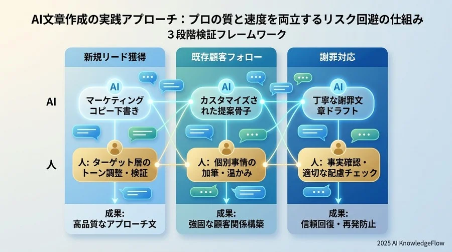 【シーン別】信頼を勝ち取るAI文章作成の実践ユースケース - Section Image