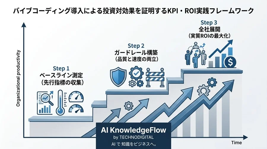 AI開発の「ノリ」を数値化。バイブコーディング導入の投資対効果を証明するKPI・ROI実践ガイド - Conclusion Image