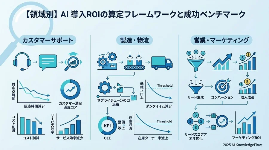 【領域別】AI導入ROIの算定フレームワークと成功ベンチマーク - Section Image