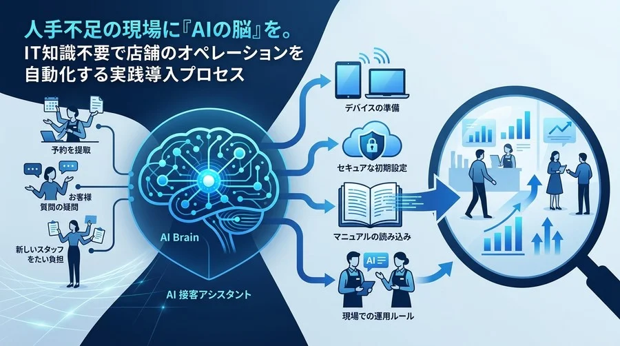 人手不足の現場に『AIの脳』を。IT知識不要で店舗オペレーションを自動化する実践導入プロセス