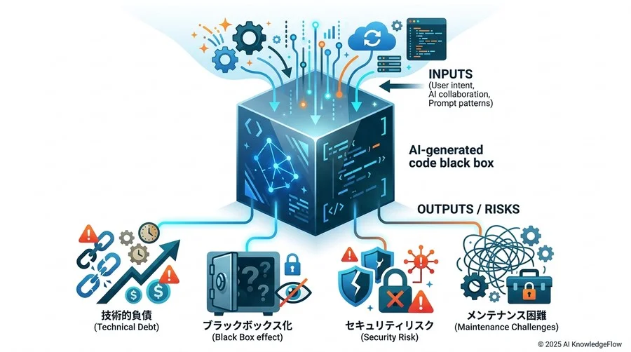 光と影：バイブコーディングが孕む「技術的負債」と「ブラックボックス化」のリスク - Section Image 3