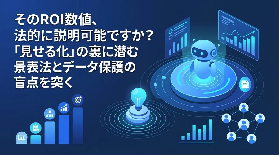 そのROI数値、法的に説明可能ですか？AI効果可視化に潜む景表法とデータ保護の盲点