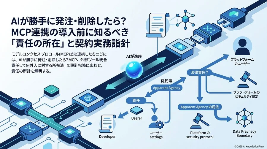 AIの誤動作・誤発注は誰の責任か：民法上の「表見代理」とMCP設計への適用 - Section Image