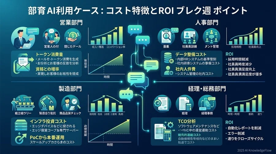 【部門別】AIユースケースに伴うコスト特性と投資対効果の分岐点 - Section Image