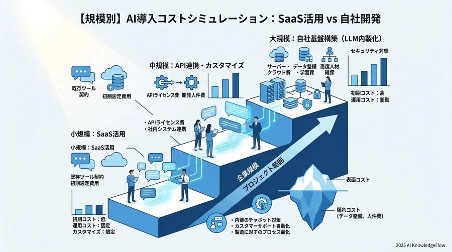 【規模別】AI導入コストシミュレーション：SaaS活用 vs 自社開発 - Section Image 3