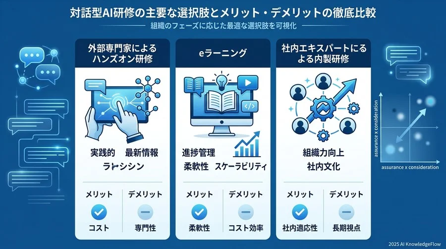 対話型AI研修の主要な選択肢とメリット・デメリットの徹底比較 - Section Image
