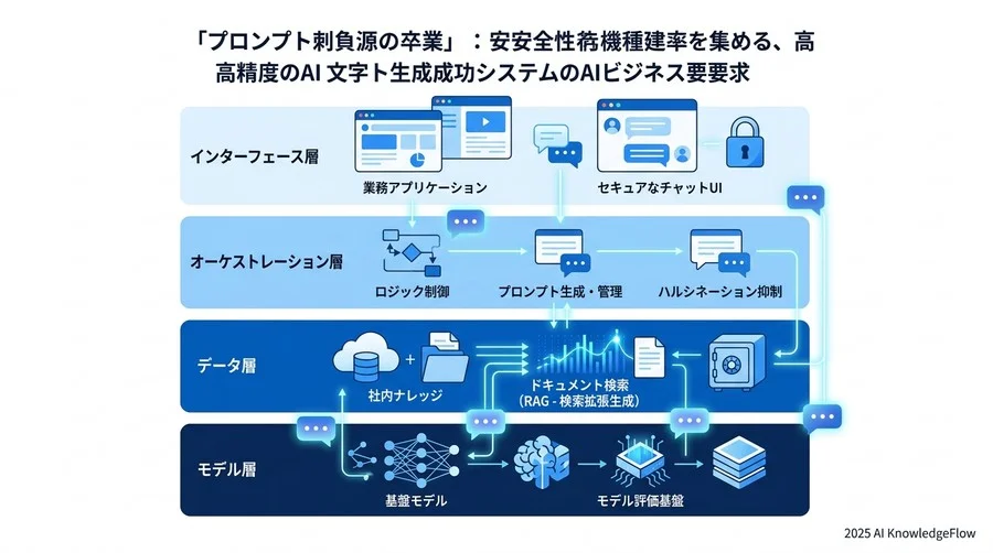 文章生成基盤の全体アーキテクチャ：4つの構成レイヤー - Section Image