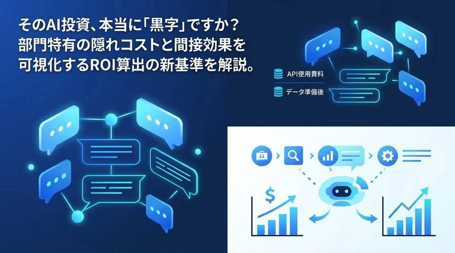 そのAI投資、本当に黒字ですか？部門特有の隠れコストを可視化するROI算出ガイド