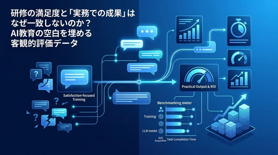 対話型AI研修のROIを暴く：満足度を捨て「実務アウトプット」で測る比較ベンチマーク