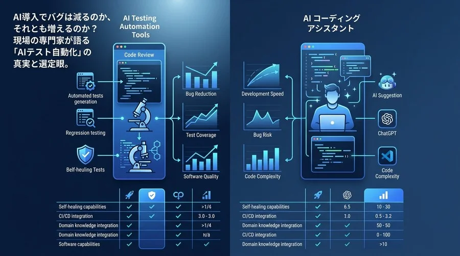 AI導入でバグは減るのか？テスト自動化専門ツールとAIコーディングアシスタントの正しい選定・評価ガイド
