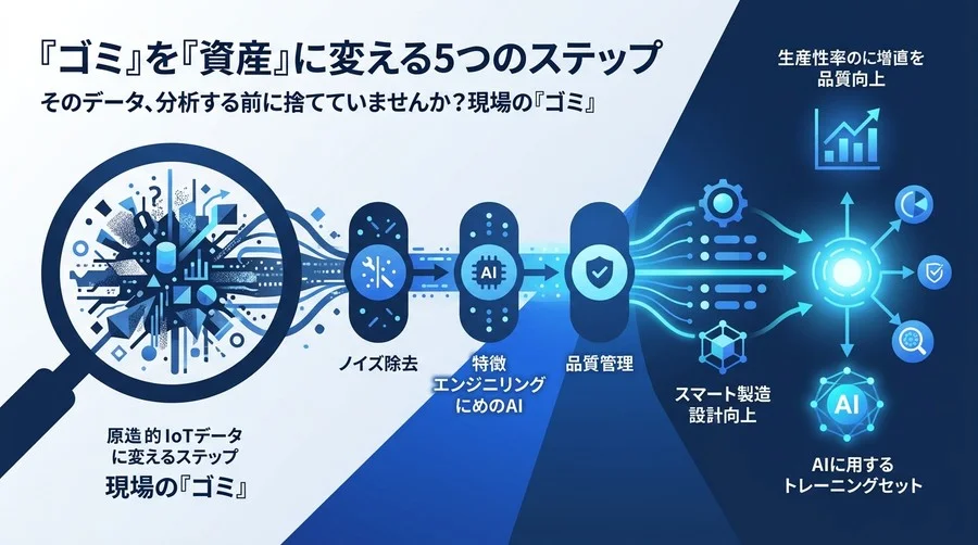 製造業DXを加速するデータ加工手法：現場の『ゴミ』を『資産』に変える工場IoTデータクレンジングの実践