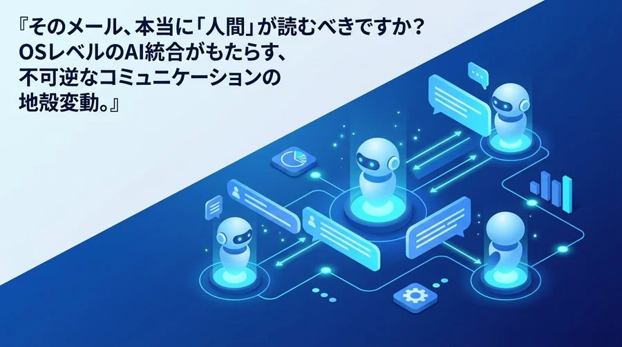 AI文章作成は「ツール」から「OS」へ。ビジネスメール変革の全貌と生存戦略