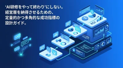 対話型AI研修のROIを可視化する4層評価フレームワーク：時間削減の限界と経営層を動かす指標設計