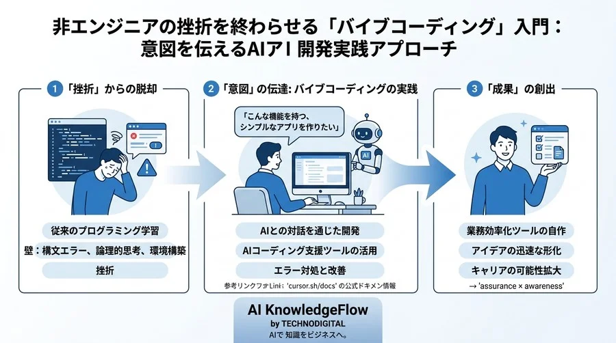 非エンジニアの挫折を終わらせる「バイブコーディング」入門：意図を伝えるAIアプリ開発実践アプローチ - Conclusion Image