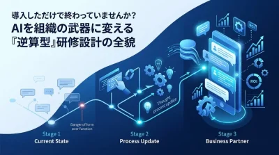 導入しただけで終わらせない。AIを組織の武器に変える『逆算型』研修設計の実践アプローチ