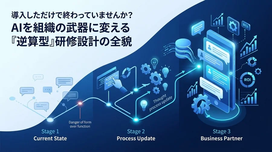 導入しただけで終わらせない。AIを組織の武器に変える『逆算型』研修設計の実践アプローチ