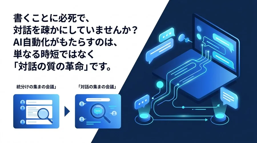 会議のAI自動化がもたらす「対話の質の革命」〜議事録を捨て、組織の知性を解放する実践アプローチ〜
