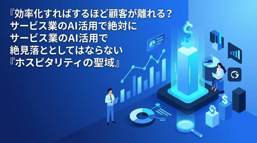 効率化至上主義が招く顧客離れ。サービス業のAI活用で守るべき「ホスピタリティの聖域」と新たな評価基準