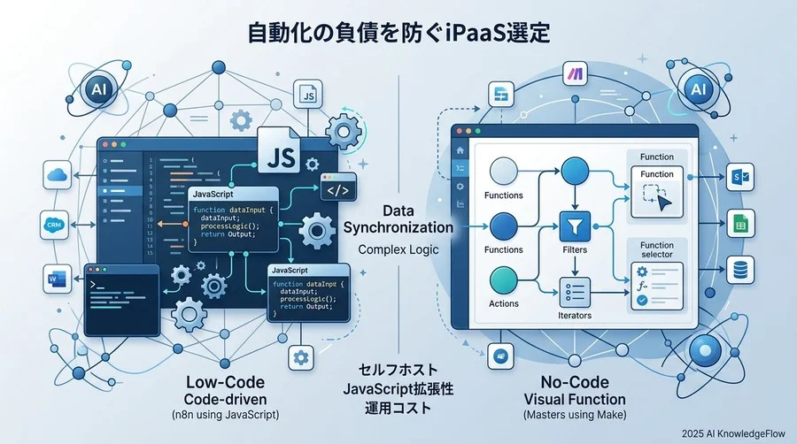 データ同期と複雑なロジックの実装：JavaScriptかビジュアルエディタか - Section Image