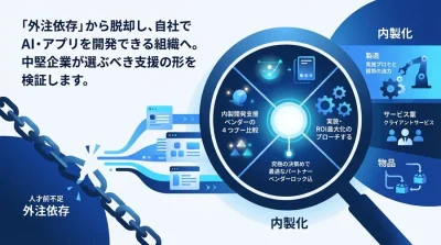 「外注依存」から脱却するAI・アプリ開発内製化の実践ガイド：中堅企業向けベンダー比較と選定基準