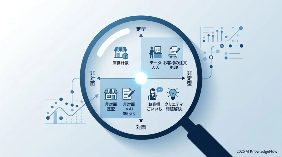 ティップス①：AIに「任せる業務」と「任せない業務」を可視化する - Section Image
