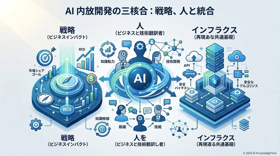 AI内製化を支える3つの基本原則：戦略・人材・基盤の統合 - Section Image