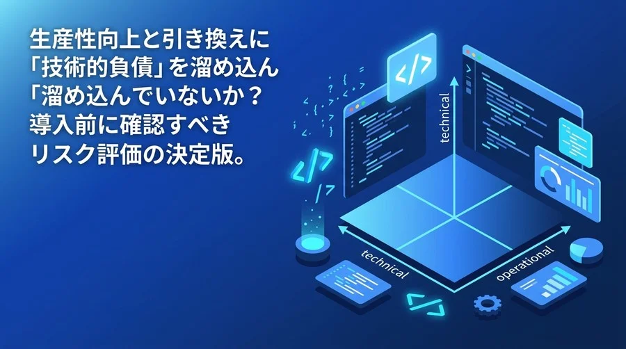 「生産性向上」の裏で蓄積する技術的負債。AIコードレビュー導入前にITマネージャーが直面する3つのリスクと評価基準