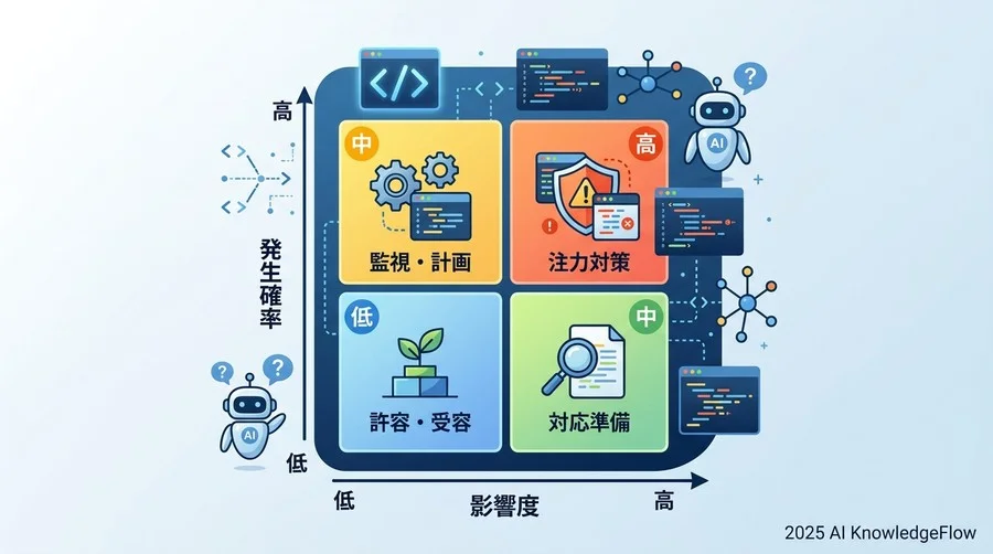 【評価】発生確率と影響度で整理する「リスク優先度マトリクス」 - Section Image