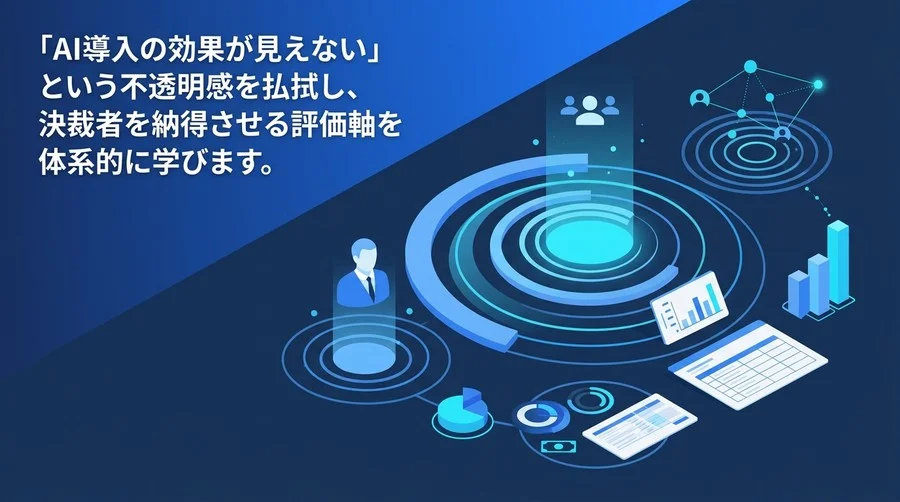 AI投資のROI測定と効果可視化ガイド｜決裁者を論理的に納得させる評価基準と算出フレームワーク構築法