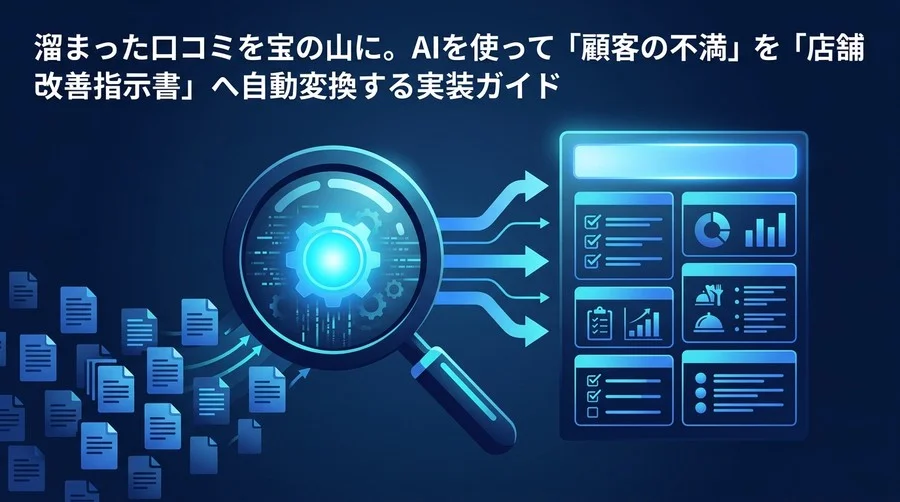 溜まった口コミを宝の山に。AIで「顧客の不満」を「店舗改善指示書」へ自動変換する実践アプローチ