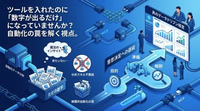 「数字が出るだけ」の罠を解明。データ分析の自動化を経営の意思決定に直結させる思考法