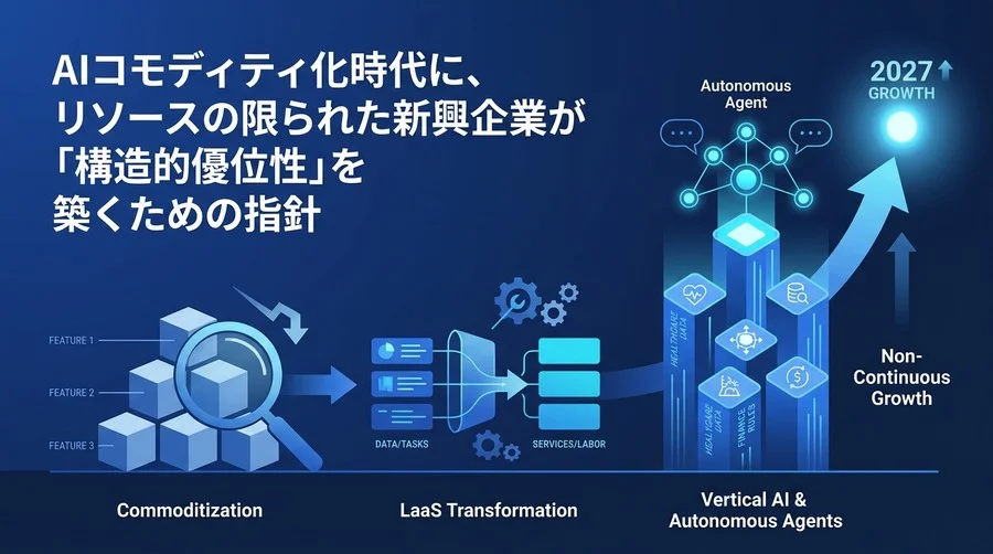 スタートアップのAI戦略：コモディティ化を打破するLaaS転換と自律型エージェントによる非連続な成長