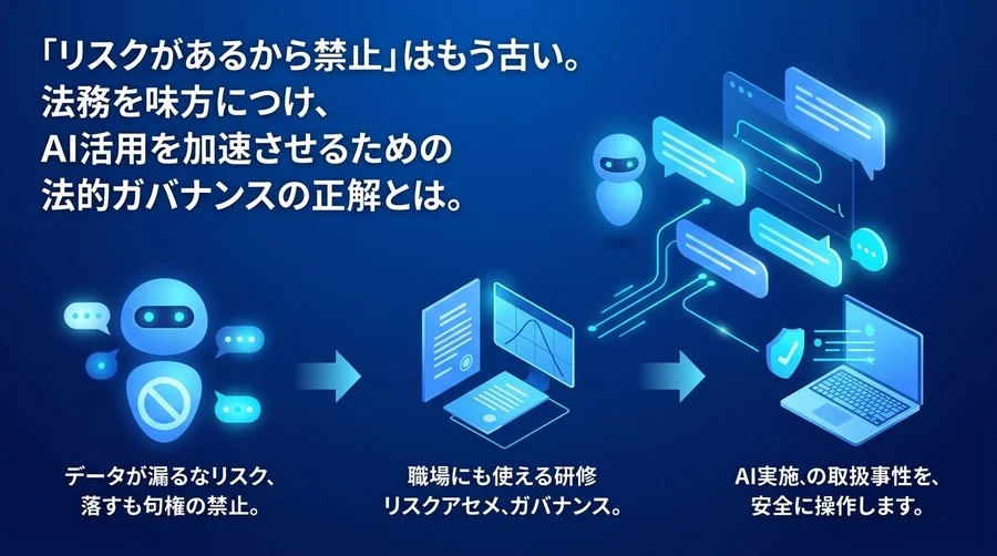 法務を味方につける対話型AI研修：稟議を突破するガバナンスとリスク対策
