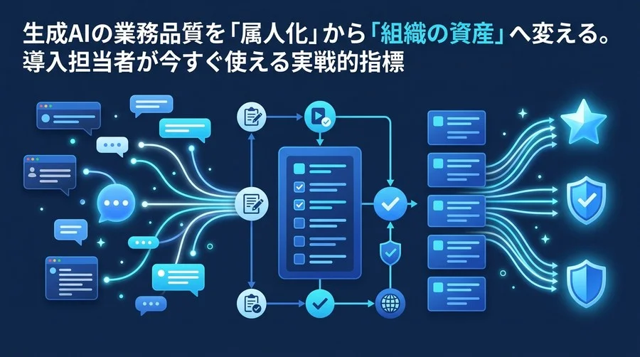 生成AIの業務品質を組織の資産へ。導入担当者が今すぐ使えるプロンプト標準化チェックリスト