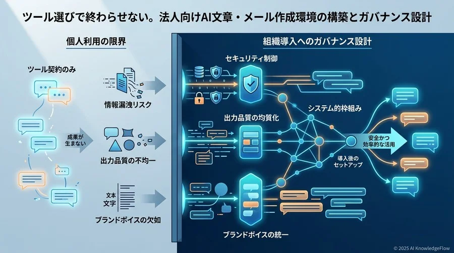 なぜ『ツール契約』だけでは不十分なのか？法人向けAI執筆環境の全体像 - Section Image