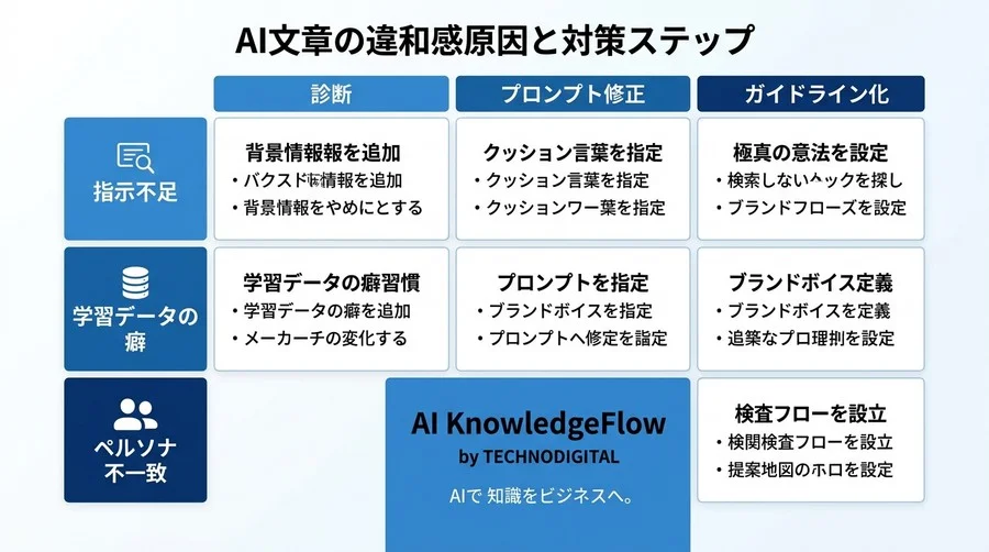 なぜAIの文章は冷たいのか？不自然なビジネスメールを修正し、信頼される文章に変える改善アプローチ - Conclusion Image