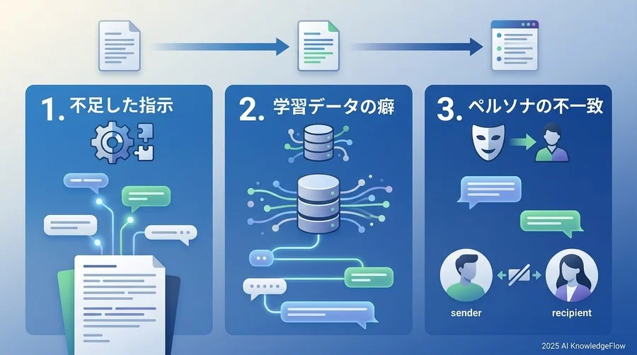 【診断】あなたのAIメールが失敗する3つの根本原因 - Section Image