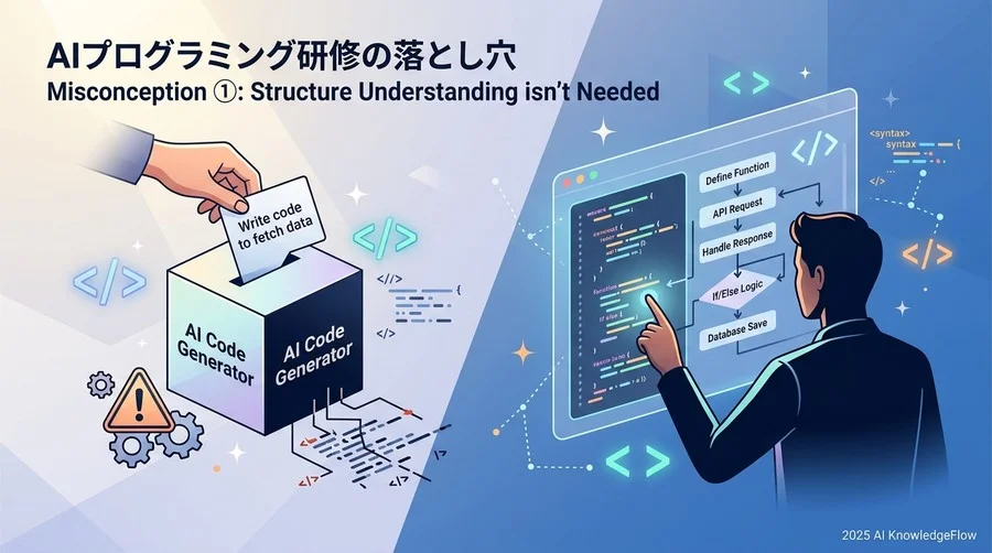 誤解①：AIがコードを書くから「構造の理解」は不要である - Section Image
