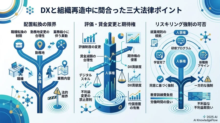DX・組織再編時に直面する3つの主要な法的論点 - Section Image