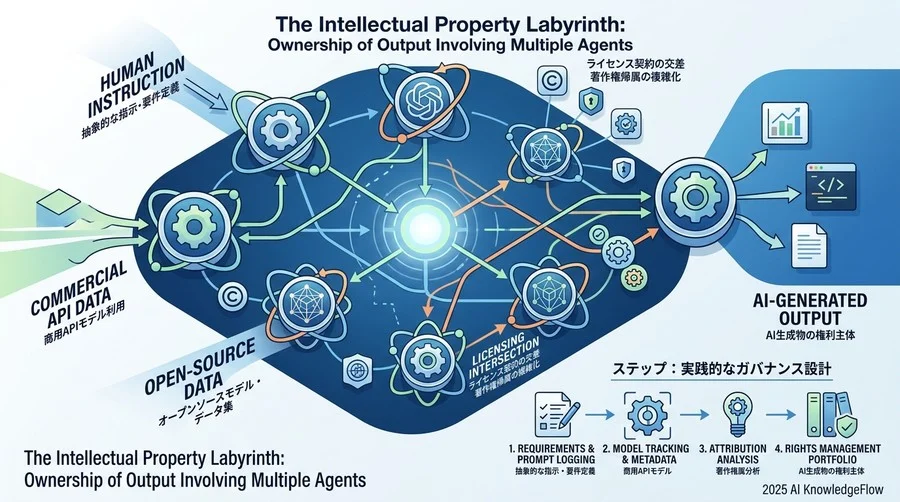 知的財産権の迷宮：複数エージェントが介在した生成物の帰属先 - Section Image