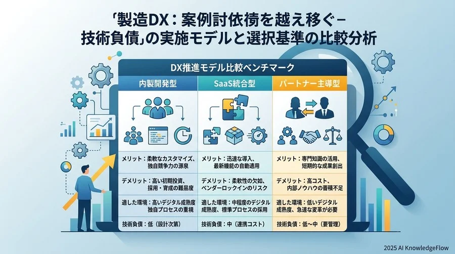 3つの主要DX推進モデルの比較分析（ベンチマーク結果） - Section Image