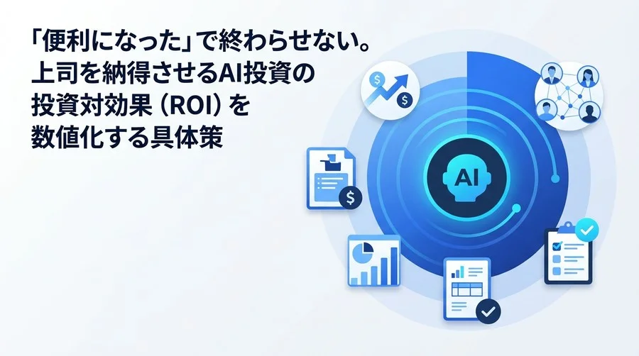 「便利になった」で終わらせない。上司を納得させるAI投資ROIの数値化とB2Bマーケティングでの効果可視化術
