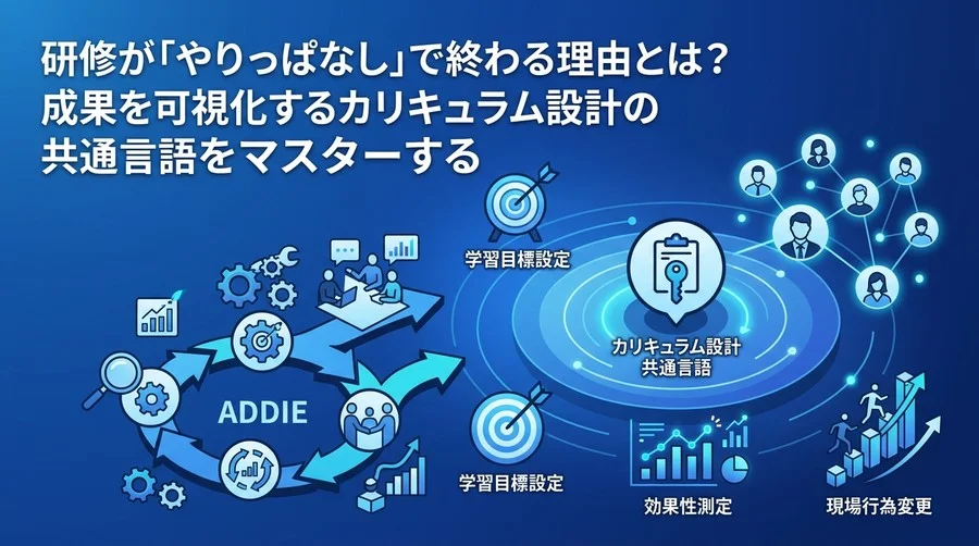 「やりっぱなし研修」を脱却するカリキュラム設計の共通言語とインストラクショナルデザイン理論