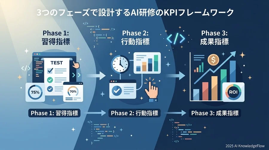 3つのフェーズで設計するAI研修のKPIフレームワーク - Section Image