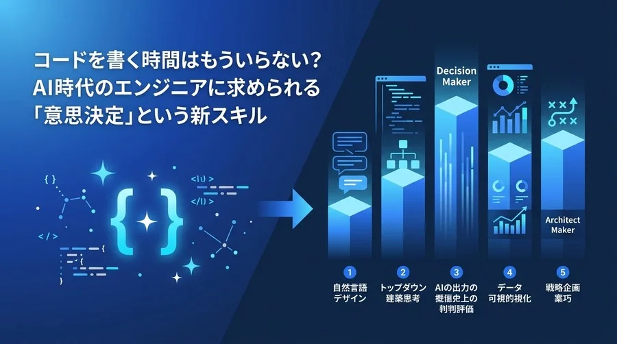 コードを書く時間はもういらない？AI時代のエンジニアに求められる「意思決定」という新スキル